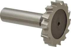 Keo - 1-1/2" Diam x 1/4" Face Width, High Speed Steel, 14 Teeth, Shank Connection Woodruff Keyseat Cutter - Uncoated, 2-1/4" OAL x 1/2" Shank, Staggered Teeth, ANSI 812, Old Standard 24 - Apex Tool & Supply