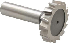 Keo - 1-1/2" Diam x 5/16" Face Width, High Speed Steel, 14 Teeth, Shank Connection Woodruff Keyseat Cutter - Uncoated, 2-5/16" OAL x 1/2" Shank, Staggered Teeth, ANSI 1012, Old Standard 25 - Apex Tool & Supply