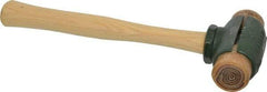 Garland - 2 Lb Head 1-1/2" Face Rawhide Split Head Hammer - 12-1/2" OAL, Wood Handle - Apex Tool & Supply