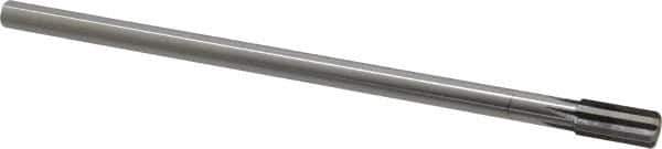 Made in USA - 3/8" Diam, 5/16" Max Diam Straight Shank, 3/4" Flute Length, Machine Expansion Reamer - Straight Flute, 7" OAL, Right Hand Cut, 6 Flutes, High Speed Steel, Bright Finish - Apex Tool & Supply