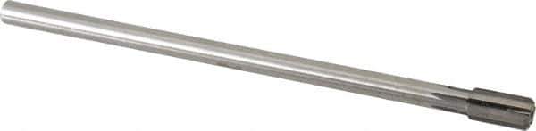 Made in USA - 13/32" Diam, 5/16" Max Diam Straight Shank, 3/4" Flute Length, Machine Expansion Reamer - Straight Flute, 7" OAL, Right Hand Cut, 6 Flutes, High Speed Steel, Bright Finish - Apex Tool & Supply