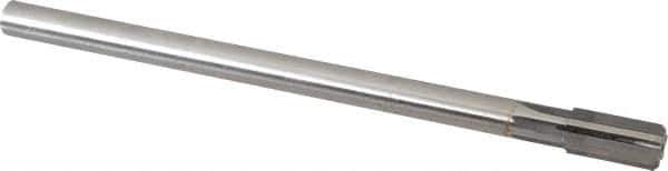 Made in USA - 17/32" Diam, 7/16" Max Diam Straight Shank, 1" Flute Length, Machine Expansion Reamer - Straight Flute, 8" OAL, Right Hand Cut, 6 Flutes, High Speed Steel, Bright Finish - Apex Tool & Supply