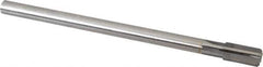 Made in USA - 17/32" Diam, 7/16" Max Diam Straight Shank, 1" Flute Length, Machine Expansion Reamer - Straight Flute, 8" OAL, Right Hand Cut, 6 Flutes, High Speed Steel, Bright Finish - Apex Tool & Supply