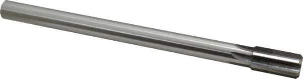 Made in USA - 3/4" Diam, 5/8" Max Diam Straight Shank, 1-3/8" Flute Length, Machine Expansion Reamer - Straight Flute, 9-1/2" OAL, Right Hand Cut, 6 Flutes, High Speed Steel, Bright Finish - Apex Tool & Supply