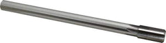Made in USA - 3/4" Diam, 5/8" Max Diam Straight Shank, 1-3/8" Flute Length, Machine Expansion Reamer - Straight Flute, 9-1/2" OAL, Right Hand Cut, 6 Flutes, High Speed Steel, Bright Finish - Apex Tool & Supply