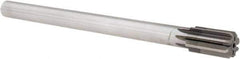 Made in USA - 25/32" Diam, 5/8" Max Diam Straight Shank, 1-3/8" Flute Length, Machine Expansion Reamer - Straight Flute, 9-1/2" OAL, Right Hand Cut, 8 Flutes, High Speed Steel, Bright Finish - Apex Tool & Supply