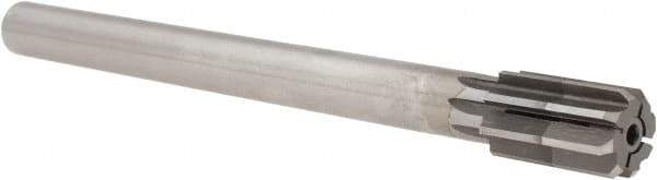 Made in USA - 31/32" Diam, 3/4" Max Diam Straight Shank, 1-1/2" Flute Length, Machine Expansion Reamer - Straight Flute, 10" OAL, Right Hand Cut, 8 Flutes, High Speed Steel, Bright Finish - Apex Tool & Supply