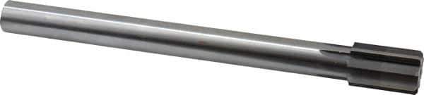 Made in USA - 1-1/8" Diam, 7/8" Max Diam Straight Shank, 1-3/4" Flute Length, Machine Expansion Reamer - Straight Flute, 11" OAL, Right Hand Cut, 8 Flutes, High Speed Steel, Bright Finish - Apex Tool & Supply