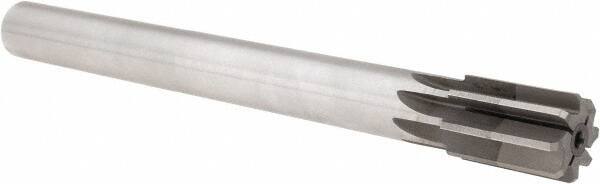Made in USA - 1-3/16" Diam, 1" Max Diam Straight Shank, 1-3/4" Flute Length, Machine Expansion Reamer - Straight Flute, 11" OAL, Right Hand Cut, 8 Flutes, High Speed Steel, Bright Finish - Apex Tool & Supply