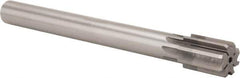 Made in USA - 1-1/4" Diam, 1" Max Diam Straight Shank, 1-7/8" Flute Length, Machine Expansion Reamer - Straight Flute, 11-1/2" OAL, Right Hand Cut, 8 Flutes, High Speed Steel, Bright Finish - Apex Tool & Supply