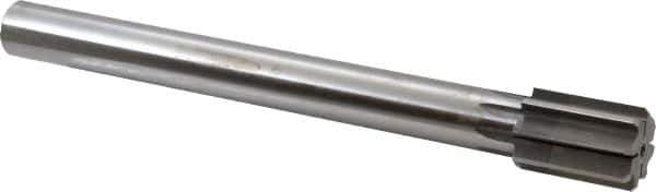 Made in USA - 1-5/16" Diam, 1" Max Diam Straight Shank, 1-7/8" Flute Length, Machine Expansion Reamer - Straight Flute, 11-1/2" OAL, Right Hand Cut, 8 Flutes, High Speed Steel, Bright Finish - Apex Tool & Supply
