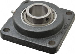 Browning - 1-1/2" ID, 5-1/8" OAL x 5-1/8" OAH 4-Bolt Flange - 4,467 Lb Static Cap, 7,340 Lb Dyn Cap, 4" Btw Mnt Hole Ctrs, Cast Iron - Apex Tool & Supply