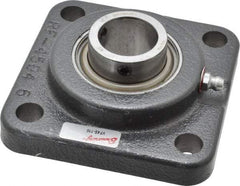 Browning - 1" ID, 3-3/4" OAL x 3-3/4" OAH 4-Bolt Flange - 1,651 Lb Static Cap, 2,801 Lb Dyn Cap, 2-3/4" Btw Mnt Hole Ctrs, Cast Iron - Apex Tool & Supply