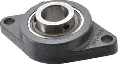 Browning - 1-1/4" ID, 6-1/8" OAL x 3-5/8" OAH 2-Bolt Flange - 3,493 Lb Static Cap, 5,782 Lb Dyn Cap, 5-1/8" Btw Mnt Hole Ctrs, Cast Iron - Apex Tool & Supply