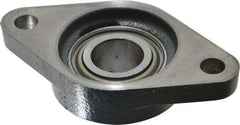 Browning - 1" ID, 4-7/8" OAL x 2-3/4" OAH 2-Bolt Flange - 1,651 Lb Static Cap, 2,801 Lb Dyn Cap, 3-57/64" Btw Mnt Hole Ctrs, Cast Iron - Apex Tool & Supply