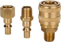 Value Collection - 3 Piece 1/4" Body 1/4 NPT 145 psi ARO Pneumatic Coupling Plug Set - Apex Tool & Supply