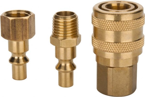 Value Collection - 3 Piece 1/4" Body 1/4 NPT 145 psi ARO Pneumatic Coupling Plug Set - Apex Tool & Supply