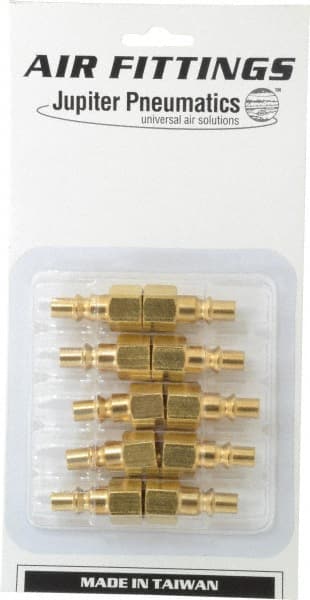 Value Collection - 10 Piece 1/4" Body 1/4 NPT 215 psi Steel ARO Pneumatic Coupling Plug Set - Apex Tool & Supply