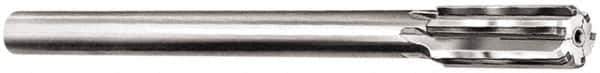 Made in USA - 1-7/16" Diam, 1-1/4" Max Diam Straight Shank, 2" Flute Length, Machine Expansion Reamer - Straight Flute, 12" OAL, Right Hand Cut, 8 Flutes, Carbide-Tipped, Bright Finish - Apex Tool & Supply