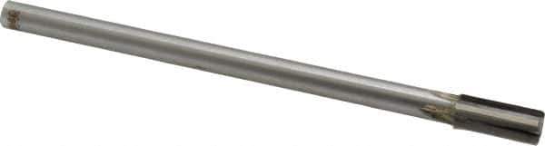 Made in USA - 7/16" Diam, 3/8" Max Diam Straight Shank, 1" Flute Length, Machine Expansion Reamer - Straight Flute, 7" OAL, Right Hand Cut, 4 Flutes, Carbide-Tipped, Bright Finish - Apex Tool & Supply