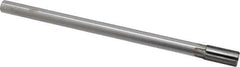 Made in USA - 1/2" Diam, 7/16" Max Diam Straight Shank, 1" Flute Length, Machine Expansion Reamer - Straight Flute, 8" OAL, Right Hand Cut, 6 Flutes, Carbide-Tipped, Bright Finish - Apex Tool & Supply