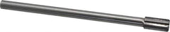 Made in USA - 19/32" Diam, 7/16" Max Diam Straight Shank, 1-1/8" Flute Length, Machine Expansion Reamer - Straight Flute, 8" OAL, Right Hand Cut, 6 Flutes, Carbide-Tipped, Bright Finish - Apex Tool & Supply