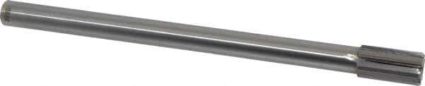 Made in USA - 11/16" Diam, 9/16" Max Diam Straight Shank, 1-1/4" Flute Length, Machine Expansion Reamer - Straight Flute, 9" OAL, Right Hand Cut, 6 Flutes, Carbide-Tipped, Bright Finish - Apex Tool & Supply