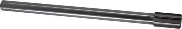 Made in USA - 23/32" Diam, 9/16" Max Diam Straight Shank, 1-1/4" Flute Length, Machine Expansion Reamer - Straight Flute, 9" OAL, Right Hand Cut, 6 Flutes, Carbide-Tipped, Bright Finish - Apex Tool & Supply