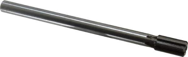 Made in USA - 3/4" Diam, 5/8" Max Diam Straight Shank, 1-3/8" Flute Length, Machine Expansion Reamer - Straight Flute, 9-1/2" OAL, Right Hand Cut, 6 Flutes, Carbide-Tipped, Bright Finish - Apex Tool & Supply