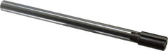 Made in USA - 3/4" Diam, 5/8" Max Diam Straight Shank, 1-3/8" Flute Length, Machine Expansion Reamer - Straight Flute, 9-1/2" OAL, Right Hand Cut, 6 Flutes, Carbide-Tipped, Bright Finish - Apex Tool & Supply