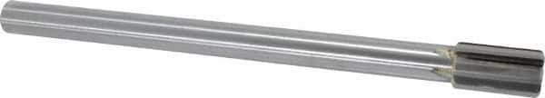 Made in USA - 25/32" Diam, 5/8" Max Diam Straight Shank, 1-3/8" Flute Length, Machine Expansion Reamer - Straight Flute, 9-1/2" OAL, Right Hand Cut, 6 Flutes, Carbide-Tipped, Bright Finish - Apex Tool & Supply