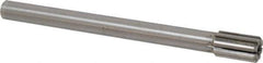 Made in USA - 15/16" Diam, 3/4" Max Diam Straight Shank, 1-1/2" Flute Length, Machine Expansion Reamer - Straight Flute, 10" OAL, Right Hand Cut, 8 Flutes, Carbide-Tipped, Bright Finish - Apex Tool & Supply