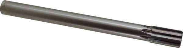 Made in USA - 1" Diam, 7/8" Max Diam Straight Shank, 1-5/8" Flute Length, Machine Expansion Reamer - Straight Flute, 10-1/2" OAL, Right Hand Cut, 8 Flutes, Carbide-Tipped, Bright Finish - Apex Tool & Supply