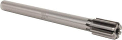 Made in USA - 1-1/8" Diam, 7/8" Max Diam Straight Shank, 1-3/4" Flute Length, Machine Expansion Reamer - Straight Flute, 11" OAL, Right Hand Cut, 8 Flutes, Carbide-Tipped, Bright Finish - Apex Tool & Supply