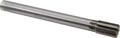 Made in USA - 1-3/16" Diam, 1" Max Diam Straight Shank, 1-3/4" Flute Length, Machine Expansion Reamer - Straight Flute, 11" OAL, Right Hand Cut, 8 Flutes, Carbide-Tipped, Bright Finish - Apex Tool & Supply