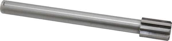 Made in USA - 1-3/8" Diam, 1" Max Diam Straight Shank, 2" Flute Length, Machine Expansion Reamer - Straight Flute, 12" OAL, Right Hand Cut, 8 Flutes, Carbide-Tipped, Bright Finish - Apex Tool & Supply