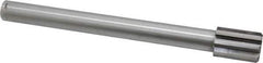 Made in USA - 1-3/8" Diam, 1" Max Diam Straight Shank, 2" Flute Length, Machine Expansion Reamer - Straight Flute, 12" OAL, Right Hand Cut, 8 Flutes, Carbide-Tipped, Bright Finish - Apex Tool & Supply