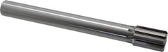 Made in USA - 1-1/2" Diam, 1-1/4" Max Diam Straight Shank, 2-1/8" Flute Length, Machine Expansion Reamer - Straight Flute, 12-1/2" OAL, Right Hand Cut, 8 Flutes, Carbide-Tipped, Bright Finish - Apex Tool & Supply