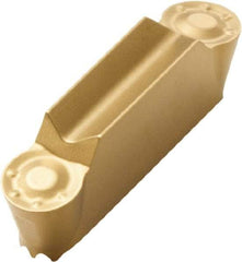 Seco - LCMF, 0.393" Cutting Width, MP, CP500 Grade, Double End Multi-Directional Turning Insert - TiAlN, TiN Coated - Apex Tool & Supply