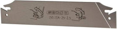 Seco - 0.984" Blade Height, 0.079" Blade Width, 5.91" OAL, Neutral Cut, Double End Indexable Cut-Off Blade - 150.10A Blade, 150.10 Series - Apex Tool & Supply