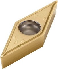 Seco - VBMT332 F1 Grade TS2000 Carbide Turning Insert - TiAlN/TiN Finish, 35° Diamond, 3/8" Inscr Circle, 3/16" Thick, 1/32" Corner Radius - Apex Tool & Supply