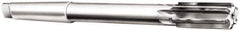 Made in USA - 9/16" Diam, 1MT Morse Taper Shank, 1-1/8" Flute Length, Machine Expansion Reamer - Straight Flute, 8" OAL, Right Hand Cut, 6 Flutes, Carbide-Tipped, Bright Finish - Apex Tool & Supply