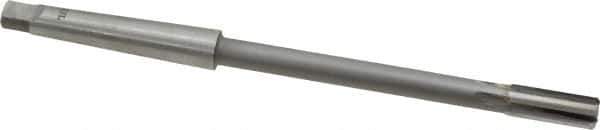 Made in USA - 3/8" Diam, 1MT Morse Taper Shank, 1" Flute Length, Machine Expansion Reamer - Straight Flute, 7" OAL, Right Hand Cut, 4 Flutes, Carbide-Tipped, Bright Finish - Apex Tool & Supply
