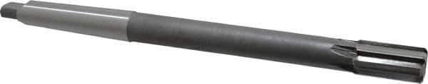 Made in USA - 3/4" Diam, 2MT Morse Taper Shank, 1-3/8" Flute Length, Machine Expansion Reamer - Straight Flute, 9-1/2" OAL, Right Hand Cut, 6 Flutes, Carbide-Tipped, Bright Finish - Apex Tool & Supply