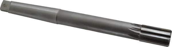 Made in USA - 1" Diam, 3MT Morse Taper Shank, 1-5/8" Flute Length, Machine Expansion Reamer - Straight Flute, 10-1/2" OAL, Right Hand Cut, 8 Flutes, Carbide-Tipped, Bright Finish - Apex Tool & Supply