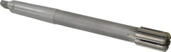 Made in USA - 1-1/8" Diam, 3MT Morse Taper Shank, 1-3/4" Flute Length, Machine Expansion Reamer - Straight Flute, 11" OAL, Right Hand Cut, 8 Flutes, Carbide-Tipped, Bright Finish - Apex Tool & Supply