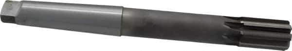 Made in USA - 1-1/4" Diam, 4MT Morse Taper Shank, 1-7/8" Flute Length, Machine Expansion Reamer - Straight Flute, 11-1/2" OAL, Right Hand Cut, 8 Flutes, Carbide-Tipped, Bright Finish - Apex Tool & Supply