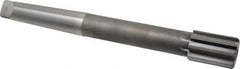 Made in USA - 1-1/2" Diam, 4MT Morse Taper Shank, 2-1/8" Flute Length, Machine Expansion Reamer - Straight Flute, 12-1/2" OAL, Right Hand Cut, 8 Flutes, Carbide-Tipped, Bright Finish - Apex Tool & Supply
