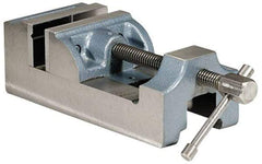 Palmgren - 3" Jaw Opening Capacity x 1-1/2" Throat Depth, Horizontal Drill Press Vise - 2-7/16" Wide Jaw, Stationary Base, Standard Speed, 7-1/2" OAL x 2-9/16" Overall Height, Cast Iron - Apex Tool & Supply