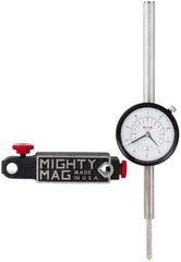 SPI - 0.001" Graduation, 0-100 Dial Reading, Indicator & Base Kit - 4-1/2" Base Length x 1-1/4" Base Width x 1" Base Height, 2-1/4" Dial Diam - Apex Tool & Supply